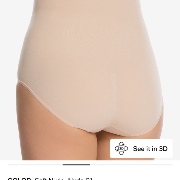 Spanx Higher Power Panties - high-waisted shaper brief- size XL- color soft nude - Picture 8 of 8